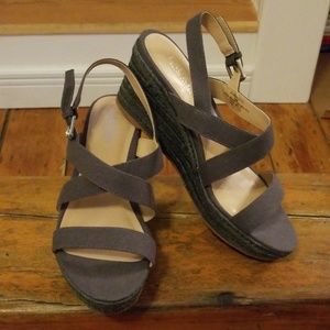 Ralph Lauren Katerina Wedge Slate Sz 9.5B EUC